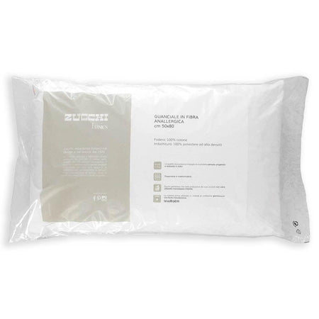 Zucchi Guanciale compatto alto in fibra anallergica 500gr 50x80cm D14 - Passarelli Biancheria