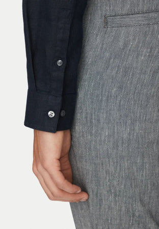 calvin klein CAMICIA LINEN SOLID SLIM SHIRT da uomo