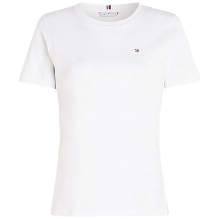 Tommy Hilfiger t-shirt bianca logo piccolo WW0WW39848 T-shirt Tommy Hilfiger
