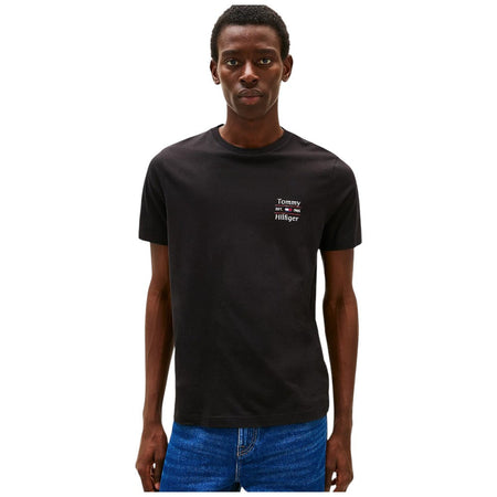 Tommy Hilfiger t-shirt nera con stampa MW0MW38622BDS T-shirt Tommy Hilfiger