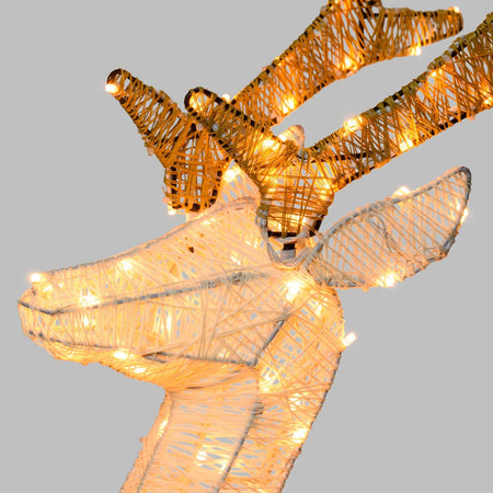 Renna 3D luminosa con LED LHC Traditional da Ø 5 mm, con cavo di alimentazione