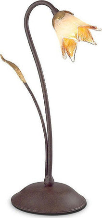 Abat-jour-classica-Flami-ORCHIDEA-1303-LT1-G9-LED-ferro-vetro-lampada-tavolo