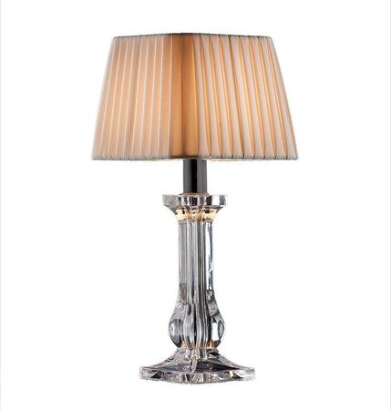 Abat-jour-classica-Illuminando-SOFIA-LU-P-LED-lampada-tavolo-acrilico-trasparente-paralume-plissettato-quadrato-tessuto-E27