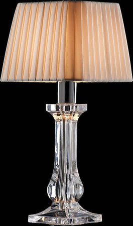 Abat-jour-classica-Illuminando-SOFIA-LU-P-LED-lampada-tavolo-acrilico-trasparente-paralume-plissettato-quadrato-tessuto-E27