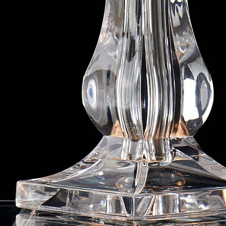 Abat-jour-classica-Illuminando-SOFIA-LU-P-LED-lampada-tavolo-acrilico-trasparente-paralume-plissettato-quadrato-tessuto-E27