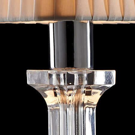 Abat-jour-classica-Illuminando-SOFIA-LU-P-LED-lampada-tavolo-acrilico-trasparente-paralume-plissettato-quadrato-tessuto-E27