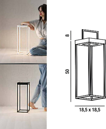 Abat-jour-esterno-Perenz-CAGE-8130-CT-LED-IP65-alluminio-lampada-tavolo-parete-batteria-dimmerabile