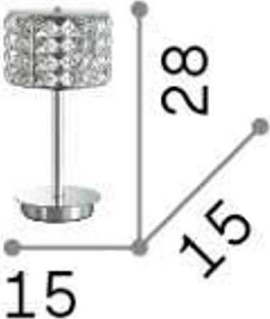 Abat-jour-moderna-Ideal-Lux-ROMA-TL1-114620-G9-LED-cristallo-vetro-lampada-tavolo