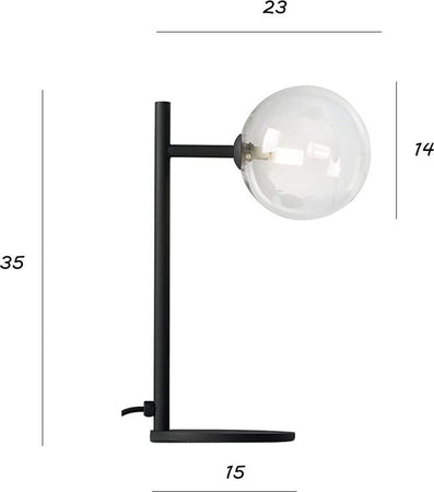 Abat-jour-moderna-Illuminando-BOLLE-LU-1-NR-G9-LED-metallo-vetro-sfera-lampada-tavolo
