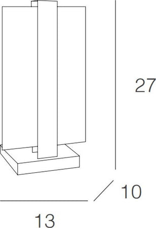 Abat-jour-moderna-Top-Light-CROSS-1106-P-E27-LED-metallo-vetro-lampada-tavolo