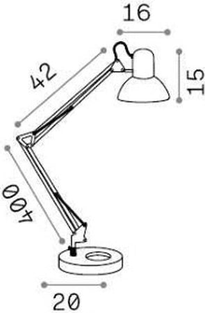 Abat-jour-scrivania-Ideal-Lux-WALLY-TL1-061191-E27-LED-orientabile-metallo-lampada-tavolo