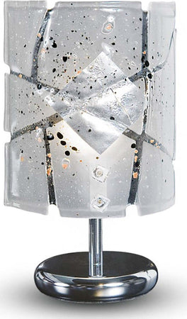 Abat-jour-vetro-foglia-argento-nero-Familamp-MIAMI-309-LP-E14-LED-lampada-tavolo-moderna-artigianale