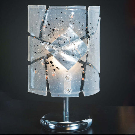 Abat-jour-vetro-foglia-argento-nero-Familamp-MIAMI-309-LP-E14-LED-lampada-tavolo-moderna-artigianale