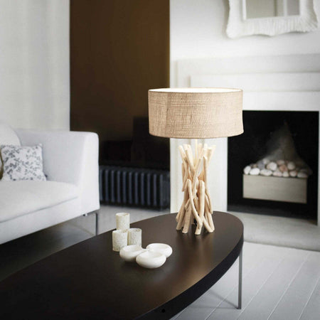 Abat-your-vintage-Ideal-Lux-DRIFTWOOD-TL1-129570-E27-LED-legno-PVC-tessuto-lampada-tavolo