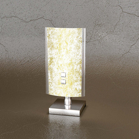 Abatjour-Contemporaneo-Shadow-Metallo-Bianco-Vetro-Foglia-Oro-1-Luce-G9