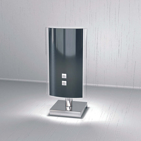 Abatjour-Moderno-Tray-Metallo-Bianco-Vetro-Nero-1-Luce-G9