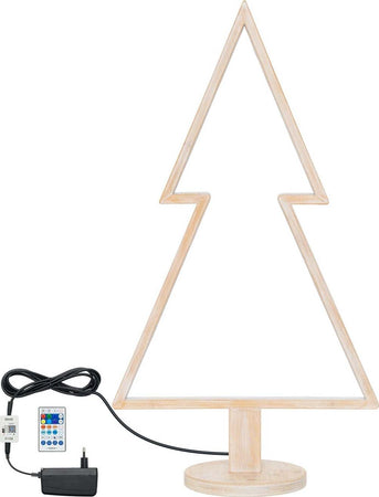 Abete triangolare luminoso con led multicolor e base in legno decorazione natalizia Casa e cucina/Decorazioni per interni/Addobbi e decorazioni per ricorrenze/Decorazioni natalizie/Alberi di natale artificiali MagiediNatale.it - Altamura, Commerciovirtuoso.it
