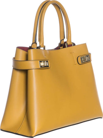 Abigail----Borsa-da-Donna-Gialla-In-Vera-Pelle