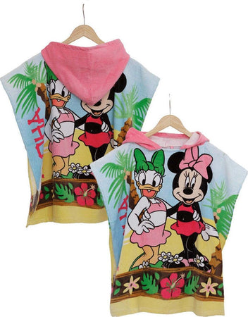 Accappatoio-Poncho-Bimba-con-cappuccio-Minnie-Disney