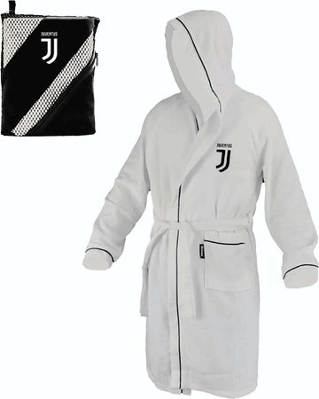 Accappatoio Uomo O Bambino Sport Juventus in Microfibra Con Custodia Da Trasporto Originale Juventus per Lo Sport E La Casa Moda/Uomo/Abbigliamento/Pigiami e abbigliamento da notte/Accappatoi Puleo Casa - Palermo, Commerciovirtuoso.it