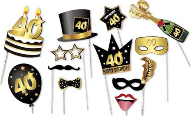 Accessori Divertenti Per Foto di Gruppo Compleanno 40 Anni Set 12 Elementi Decorazione per Festa di Compleanno Party Casa e cucina/Hobby creativi/Articoli per feste e compleanni/Decorazioni/Ghirlande festoni e coriandoli/Striscioni Kondorama - Martinsicuro, Commerciovirtuoso.it