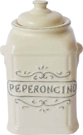 Accornero Home Vaso Porta Spezie in Porcellana Decorata Con Scritta in Rilievo Design Vintage 11cmx6,50cmx6,50cm Casa e cucina/Organizzazione interni/Contenitori e barattoli da cucina/Conservazione cibi/Barattoli e contenitori Ideart - Valdilana, Commerciovirtuoso.it