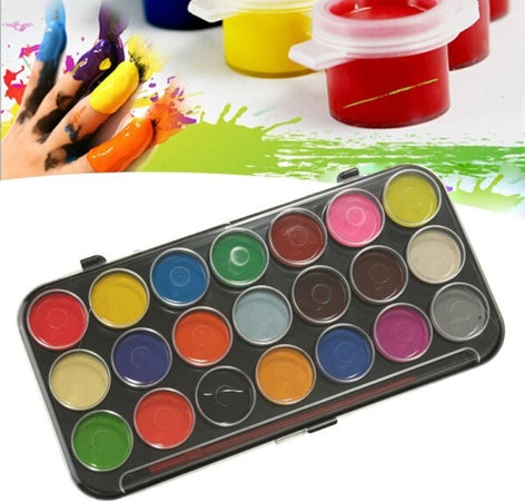 Acquerelli-Set-29-Pezzi-Colori-Ad-Acqua-Per-Bambini-Kids-Scuola-Disegno