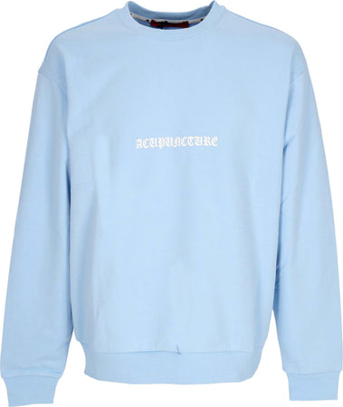 ACUPUNCTURE-Felpa-Leggera-Girocollo-Uomo-Acu-Crewneck-Baby-Blue-da-uomo
