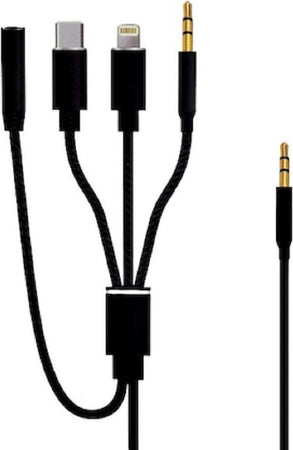 Adattatore 6in1 Da Cavo Jack 3,5mm A Lightning Type-c Jack 3,5mm M F 1mt Q-sx12 Elettronica/Informatica/Accessori/Accessori per Tablet PC/Caricatori e Adattatori Trade Shop italia - Napoli, Commerciovirtuoso.it