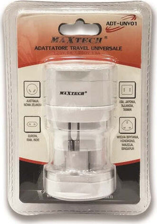 Adattatore-Europeo-Da-Viaggio-Spina-Parete-Universale-125/250v-Maxtech-Adt-unv01