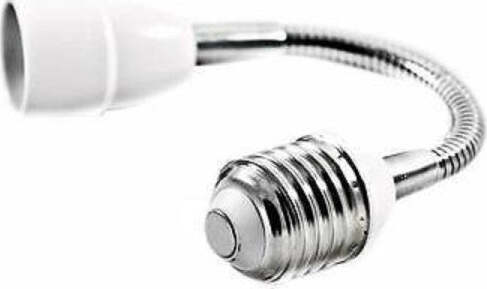 Adattatore-Prolunga-Flessibile-20cm-Lampadina-Da-E27-A-E14-Portalampade-Riduttore
