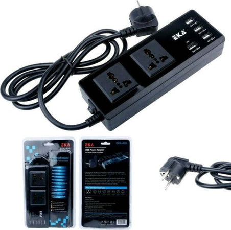 Adattatore-Universale-Usb-Per-Smartphone-Tablet-Con-4-Porte-Usb-2-Prese-Corrente