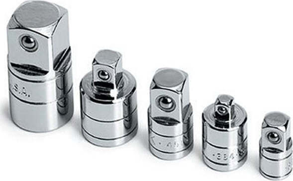 Adattatori-Riduttori-Per-Bussole-5-Pz-Per-Utensili-Aria-Chrome-Vanadium