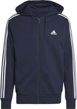 adidas-IC0433-M-3S-FT-FZ-HD-Felpa-con-Cappuccio-LEGINK/WHITE