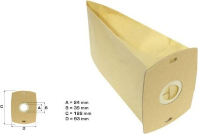 AEG SACCHETTI ASPIRAPOLVERE SERIE VAMPYRETTE CARAT 310 -NS 97 Casa e cucina/Aspirapolvere e pulizia di pavimenti e finestre/Accessori per aspirapolvere/Sacchetti per aspirapolvere/Sacchetti per aspirapolvere verticale Rossi Ricambi - Venetico Marina, Commerciovirtuoso.it