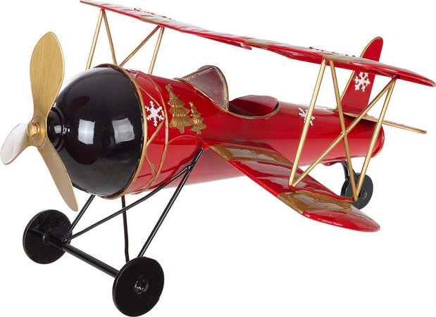 Aereoplanino decorazione natalizia in metallo per interni Casa e cucina/Decorazioni per interni/Addobbi e decorazioni per ricorrenze/Decorazioni natalizie/Orpelli e festoni MagiediNatale.it - Altamura, Commerciovirtuoso.it