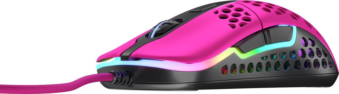 Xtrfy M42. Formfaktor: Beidhndig. Bewegungerfassungs Technologie: Optisch, Gerteschnittstelle: USB Typ-A, Bewegung Auflsung: 16000 DPI, Tastentyp: Gedrckte Tasten, Scroll Typ: Rad, Beschleunigung (Max.): 50 G. Farben der Beleuchtung: Multi. Energiequ...