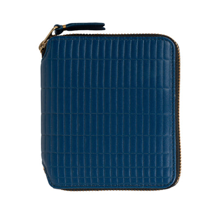 COMME DES GARCONS WALLET Brick Full Zip Around Wallet in Blue da donna