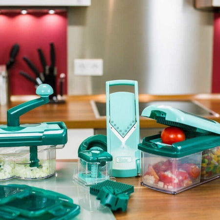 Affettatrice manuale Nicer Twist taglia e trita frutta verdura in pochi secondi Casa e cucina/Utensili da cucina/Affettaverdure e mandolini da cucina Trade Shop italia - Napoli, Commerciovirtuoso.it