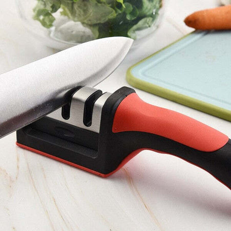 Affilacoltelli-In-Plastica-E-Acciaio-Inox-Per-Affilare-Lame-Forbici-E-Coltelli