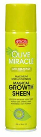 African Pride Miracle Oil Sheen Spray Lucidante per Capelli Naturali Trattamento per Capelli Secchi