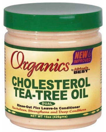 African's Best Organics Cholesterol Tea-Tree Oil 15 Oz per Capelli Trattamento Nutrizione Capelli
