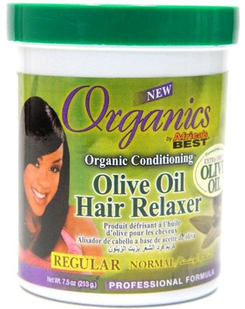 Africa's Best Organic Cream Relaxer Super 219ml per Rilassants Balsamo Capelli All'olio D'oliva