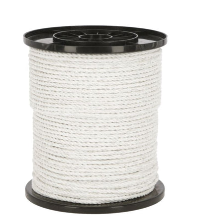 Corda recinto elettrico per cavalli e mucche, fune Bianca 6 x 0,20 mm 500 mt