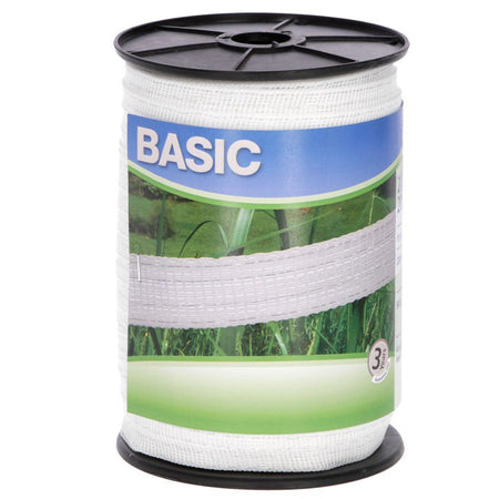Nastro recinto elettrico per Bovini ed Equini Fettuccia Bianca 20 mm x 200 mt