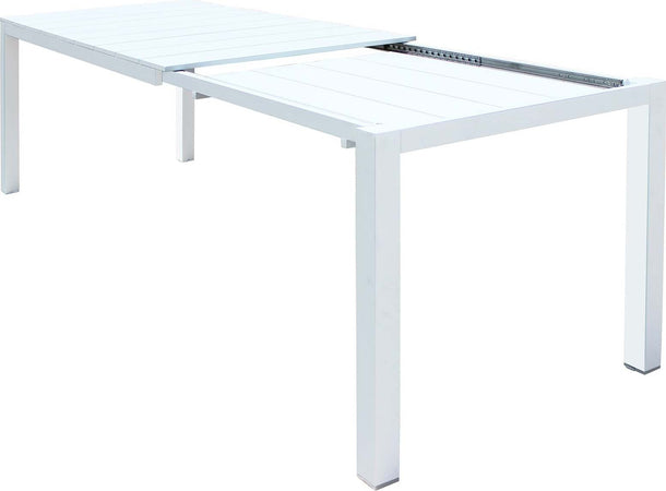 ALASKA---set-tavolo-in-alluminio-cm-148/214-x-85-x-75,5-h-con-4-sedute-Bianco-Milani-Home