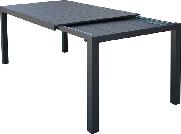 ALASKA---set-tavolo-in-alluminio-cm-148/214-x-85-x-75,5-h-con-6-sedute-Antracite-Milani-Home