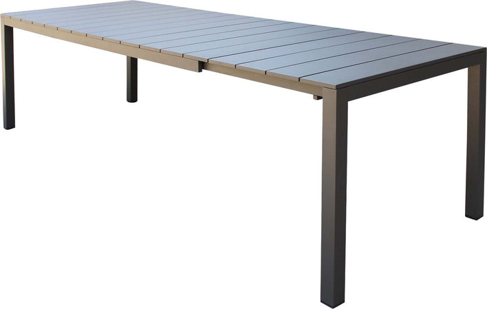 ALASKA---set-tavolo-in-alluminio-cm-148/214-x-85-x-75,5-h-con-6-sedute-Taupe-Milani-Home