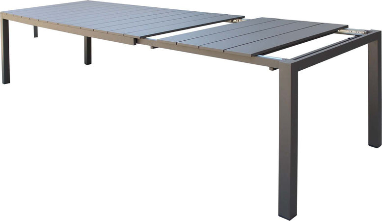 ALASKA---set-tavolo-in-alluminio-cm-148/214-x-85-x-75,5-h-con-6-sedute-Taupe-Milani-Home