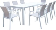 ALASKA---set-tavolo-in-alluminio-cm-148/214-x-85-x-75,5-h-con-8-sedute-Bianco-Milani-Home